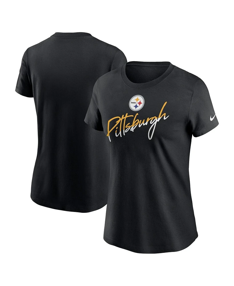 Nike Women's Black Pittsburgh Steelers Team City Roll T-Shirt