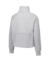 Garb Big Girls Gray Florida Gators Dawn Raglan Fleece Cropped Half-Zip Sweatshirt