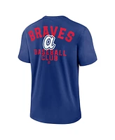 Nike Men's Royal Atlanta Braves Cooperstown Collection Rewind Slogan T-Shirt