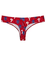 Concepts Sport Women's Red Philadelphia Phillies Record Allover Print Knit Thong