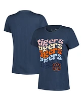 Image One Women's Navy Auburn Tigers Repeat Slogan Boyfriend T-Shirt