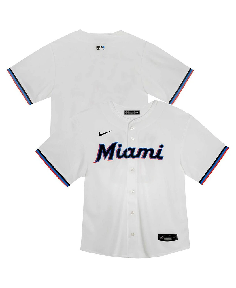 Nike Big Boys and Girls White Miami Marlins Home Game Jersey