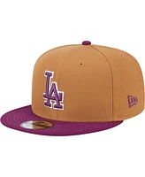 New Era Men's Brown/Purple Los Angeles Dodgers Color Pack Two-Tone 9FIFTY Snapback Hat