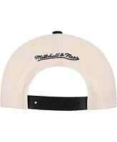 Mitchell & Ness Men's Cream Pittsburgh Pirates Overspray Pro Pinch Snapback Hat