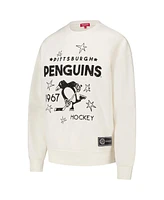 Mitchell & Ness Women's Cream Pittsburgh Penguins Logo 3.0 Pullover Sweatshirt