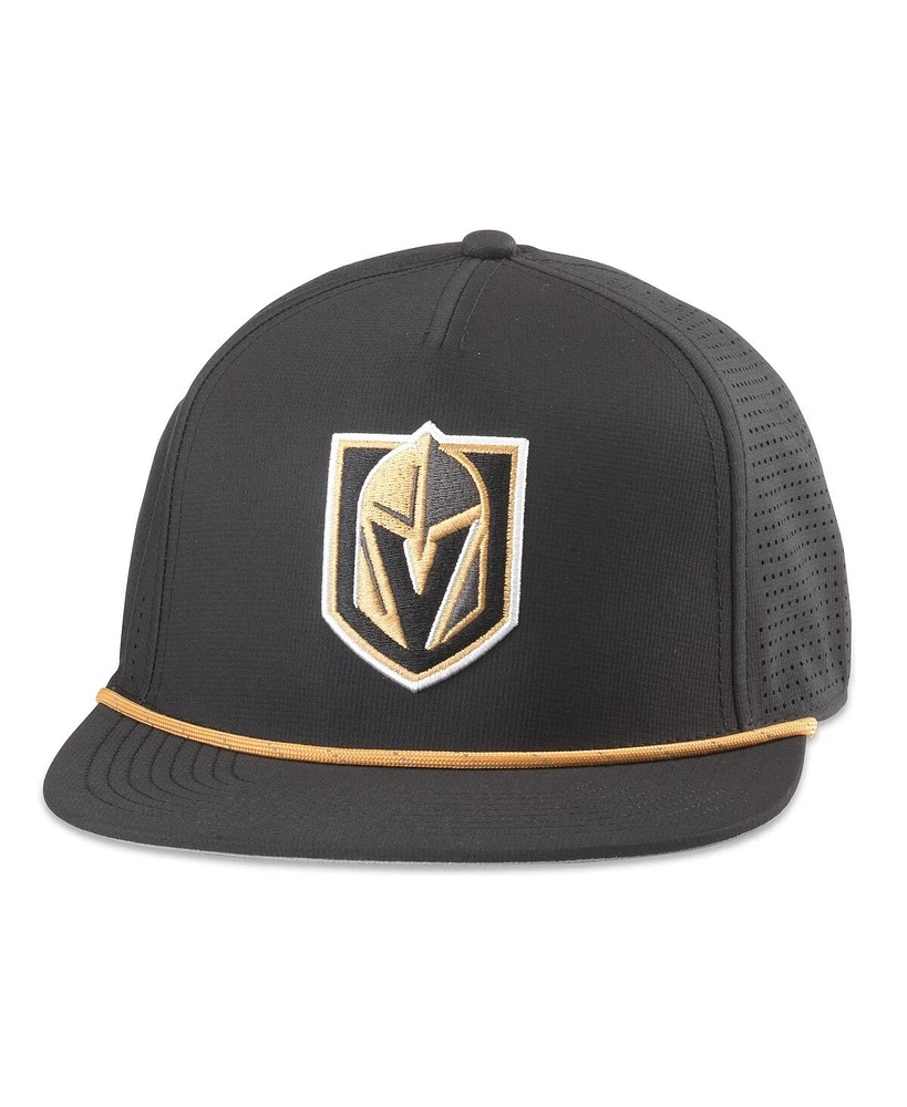 American Needle Men's Black Vegas Golden Knights Buxton Pro Tech Adjustable Hat