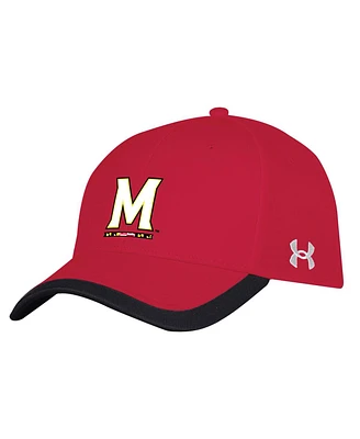 Under Armour Men's Red Maryland Terrapins Sideline Blitzing Accent Adjustable Hat