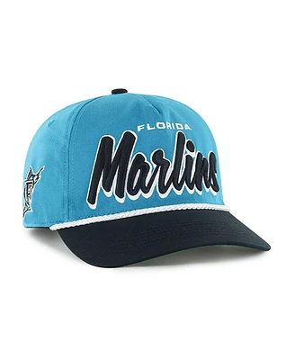 '47 Brand Men's Teal Miami Marlins Drop Shadow Rope Hitch Adjustable Hat