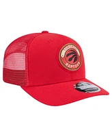 New Era Men's Red Toronto Raptors Victory Grove Circle Patch 9SEVENTY Adjustable Hat