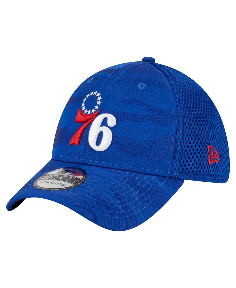 New Era Men's Royal Philadelphia 76ers Subtle Camo 39THIRTY Flex Hat
