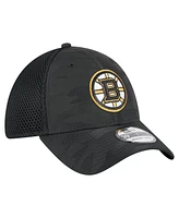 New Era Men's Black Boston Bruins Active Subtle Camo 39THIRTY Flex Hat