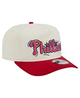 New Era Men's White Philadelphia Phillies Team Scribble Golfer Adjustable Hat