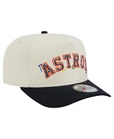 New Era Men's White Houston Astros Team Scribble Golfer Adjustable Hat