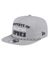 New Era Men's Gray San Antonio Spurs Throwback Property Of Golfer Snapback Hat