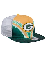 New Era Men's Gold/Green Green Bay Packers Throwback Dye Golfer Snapback Hat