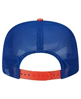 New Era Men's White/Orange New York Mets Retro Script Trucker 9FIFTY Snapback Hat