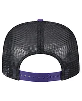New Era Men's White/Purple Colorado Rockies Retro Script Trucker 9FIFTY Snapback Hat