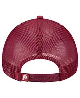 New Era Men's Red Philadelphia Phillies Distressed 9FORTY A-Frame Adjustable Trucker Hat