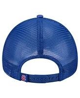 New Era Men's White/Royal Atlanta Braves Trucker A-Frame 9FORTY Adjustable Hat