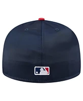 New Era Men's Navy/Red Atlanta Braves Satin 59FIFTY Fitted Hat