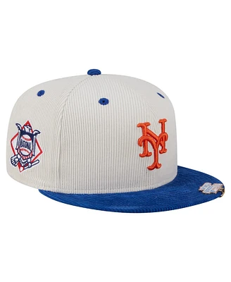 New Era Men's Cream/Royal York Mets Two-Tone Corduroy 59FIFTY Fitted Hat