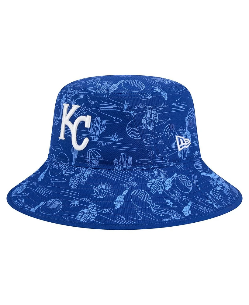 New Era Men's Royal Kansas City Royals 2025 Spring Training All Over Print Bucket Hat