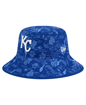 New Era Men's Royal Kansas City Royals 2025 Spring Training All Over Print Bucket Hat