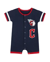 Outerstuff Baby Boys and Girls 2-Piece Navy Cleveland Guardians Double Hit Coverall Set