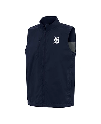 Antigua Men's Navy Detroit Tigers Brisk Full-Zip Vest