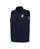 Antigua Men's Navy Detroit Tigers Brisk Full-Zip Vest