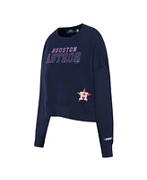 Pro Standard Women's Navy Houston Astros Game Day Classics Crewneck Pullover Sweatshirt