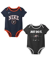 Nike Newborn Navy/Black Oklahoma City Thunder Just Do It Bodysuit Set 2-Pack