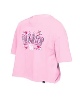 New Era Big Girls Light Pink San Diego Padres Flip Sequin Team T-Shirt
