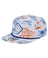 New Era Men's White New York Mets Printed Island Golfer Snapback Hat