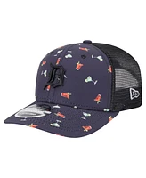 New Era Men's Black Detroit Tigers Adventure Drinks Pattern 9SEVENTY Stretch-Snap Hat
