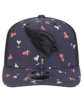 New Era Men's Navy/Black Arizona Cardinals Adventure Drinks Pattern 9SEVENTY Stretch-Snap Hat
