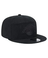 New Era Men's Black Los Angeles Lakers Adventure Canvas Split Panel 9FIFTY Snapback Hat