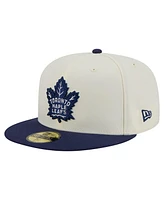 New Era Men's White Toronto Maple Leaf's Chrome Two-Toned 59FIFTY Fitted Hat