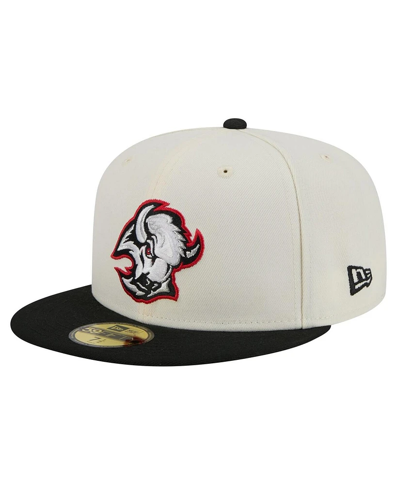 New Era Men's White Buffalo Sabres Chrome Two-Toned 59FIFTY Fitted Hat