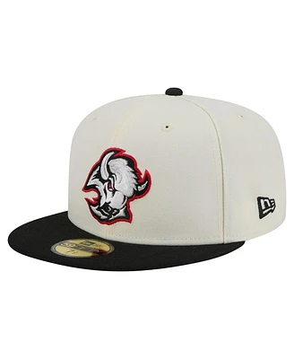 New Era Men's White Buffalo Sabres Chrome Two-Toned 59FIFTY Fitted Hat