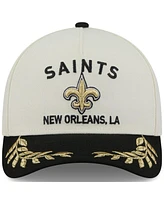 New Era Men's Cream/Black New Orleans Saints 2025 Nfl Draft 9FORTY A-Frame M-Crown Adjustable Hat