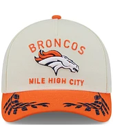 New Era Men's Cream/Orange Denver Broncos 2025 Nfl Draft 9FORTY A-Frame M-Crown Adjustable Hat