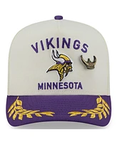 New Era Men's Cream/Purple Minnesota Vikings 2025 Nfl Draft A-Frame 59FIFTY Fitted Hat