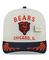 New Era Men's Cream/Navy Chicago Bears 2025 Nfl Draft A-Frame 59FIFTY Fitted Hat