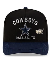 New Era Men's Black/Navy Dallas Cowboys 2025 Nfl Draft On Stage A-Frame 59FIFTY Fitted Hat