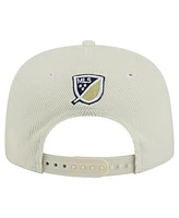 New Era Men's Cream Philadelphia Union 2025 Kickoff Snapback Golfer Hat