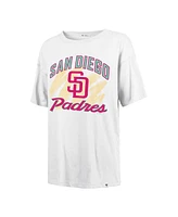 '47 Brand Women's White San Diego Padres City Connect Sadie Distressed T-Shirt