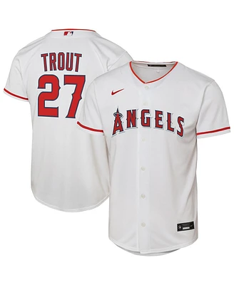Nike Big Boys and Girls Mike Trout White Los Angeles Angels Home Replica Player Jersey