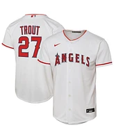 Nike Big Boys and Girls Mike Trout White Los Angeles Angels Home Replica Player Jersey