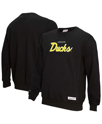 Mitchell & Ness Men's Black Oregon Ducks Elite Script Pullover Sweatshirt